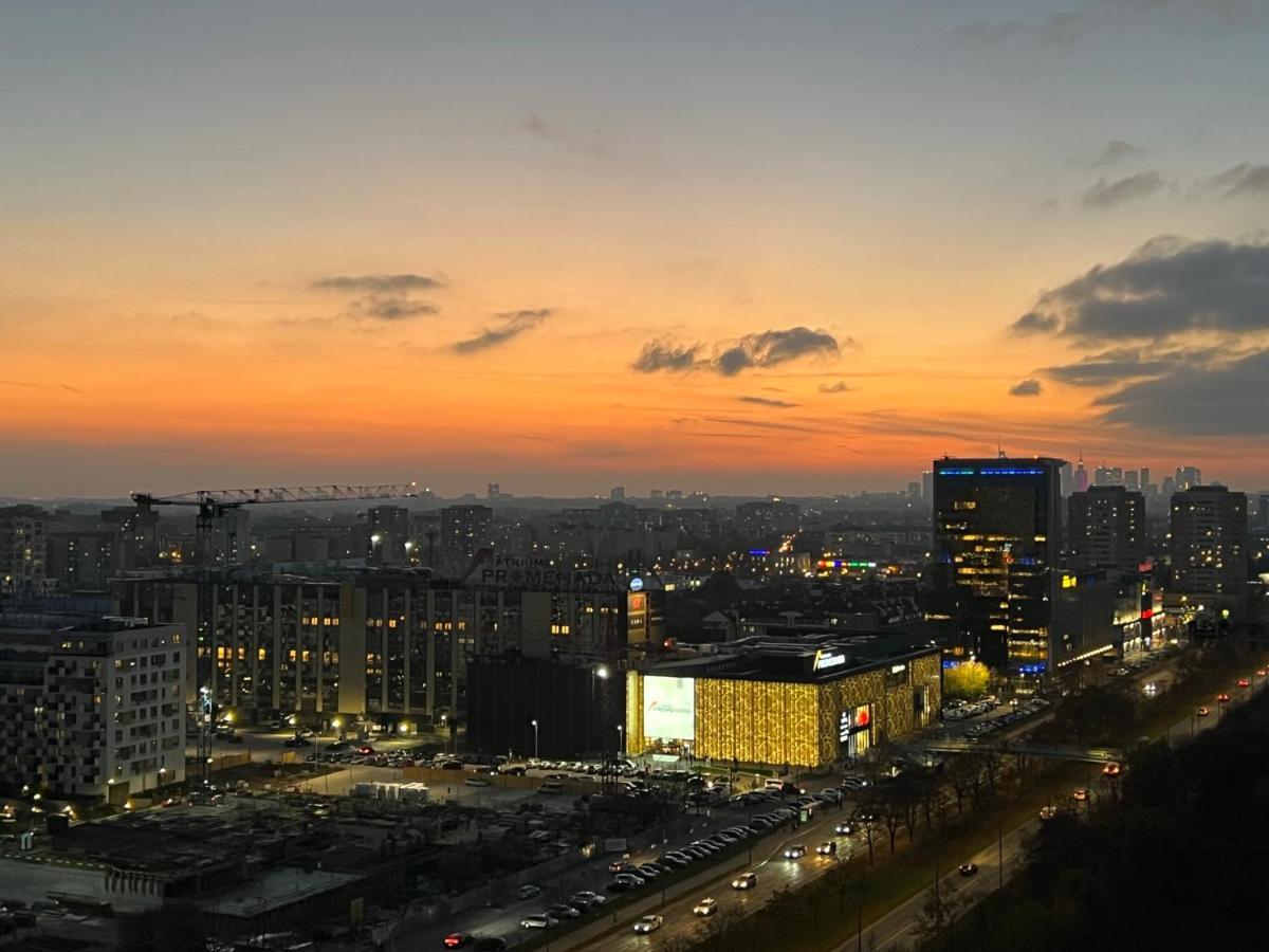 Apartament Skyscrapper Z Widokiem Na Panorame Warszawy 바르샤바 외부 사진