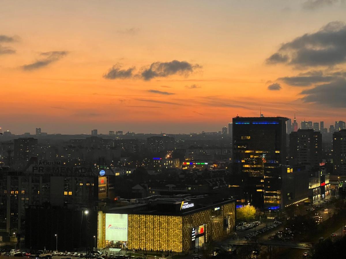 Apartament Skyscrapper Z Widokiem Na Panorame Warszawy 바르샤바 외부 사진