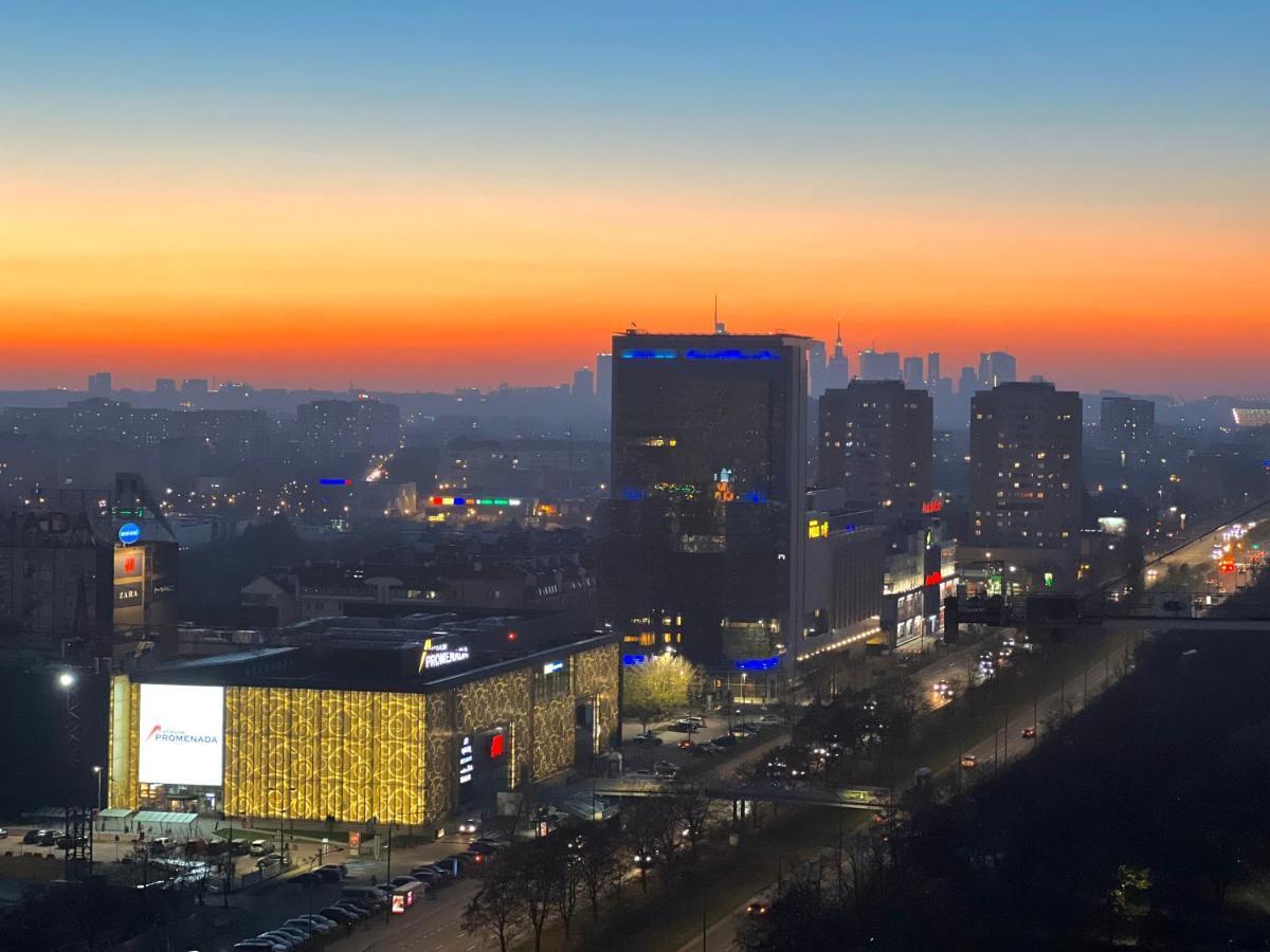 Apartament Skyscrapper Z Widokiem Na Panorame Warszawy 바르샤바 외부 사진
